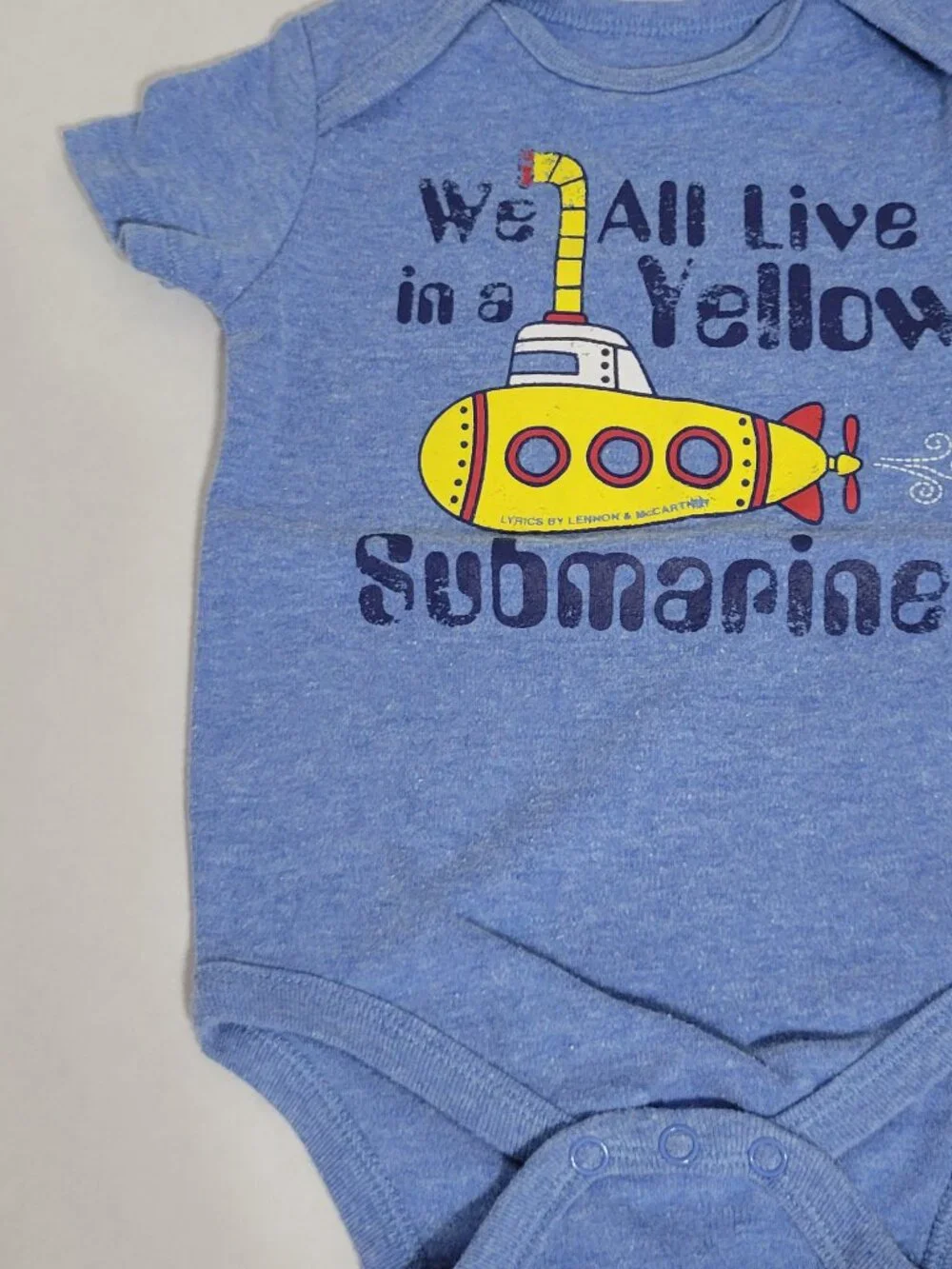 The Beatles Baby Bodysuit Lot Yellow Submarine, Let It Be, I Am The Walrus 3-6m